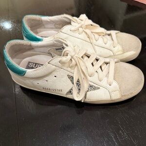 Golden Goose Green/Silver 37 Sneakers